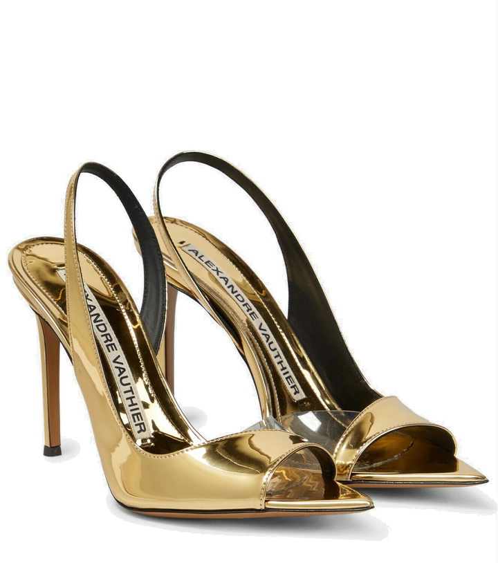 Photo: Alexandre Vauthier Metallic leather sandals