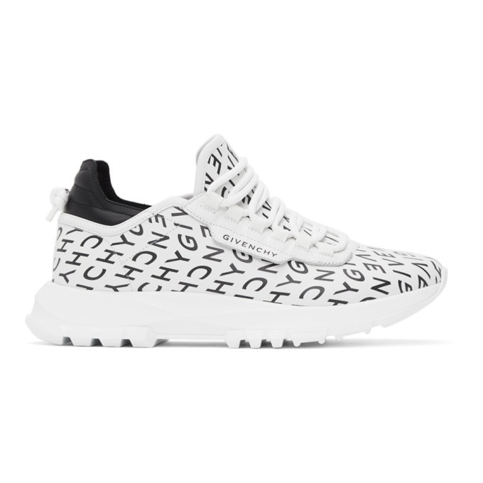 Photo: Givenchy White and Black Refracted Logo Spectre Runner Sneakers