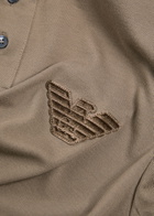 Emporio Armani Logo Piqué Cotton Polo Shirt Camel
