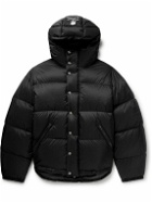 Mastermind World - Logo-Print Quilted Nylon-Taffeta Hooded Down Jacket - Black