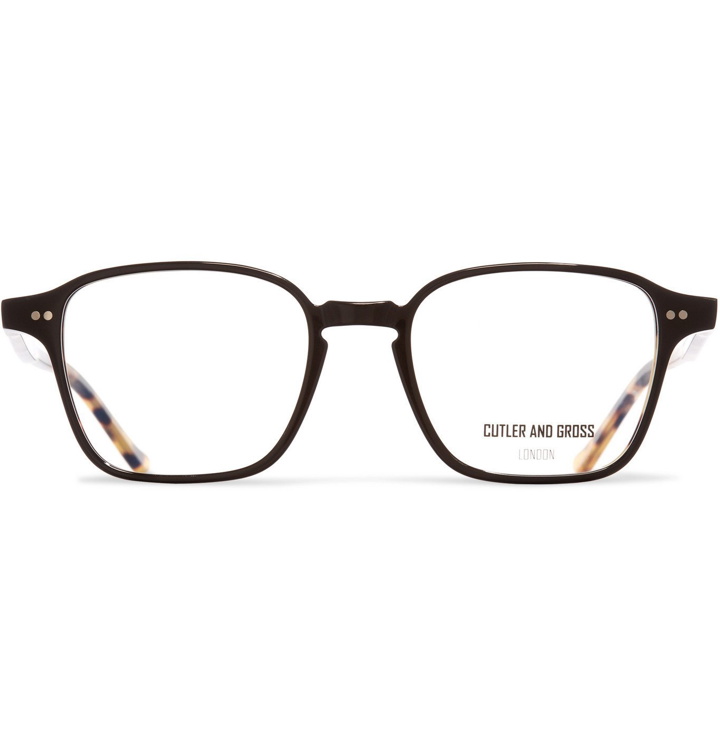 Photo: Cutler and Gross - Square-Frame Tortoiseshell Acetate Optical Glasses - Beige