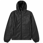 John Elliott Men's Leather Full Zip Jacket in Black