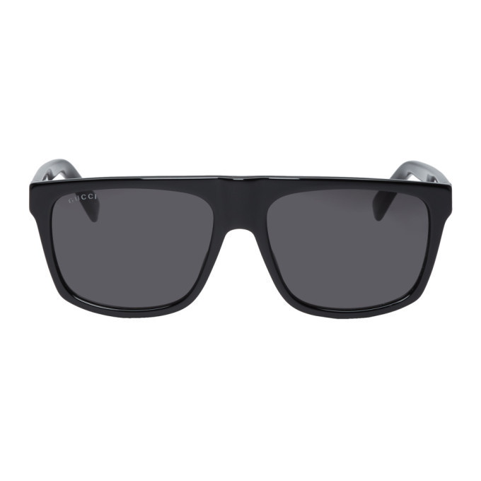 Photo: Gucci Black and Grey Oversized Wearable Sunglasses