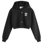 Casablanca Women's Casa Column Patch Cropped Hoodie in Black
