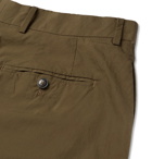 Officine Generale - Cotton-Poplin Shorts - Men - Green