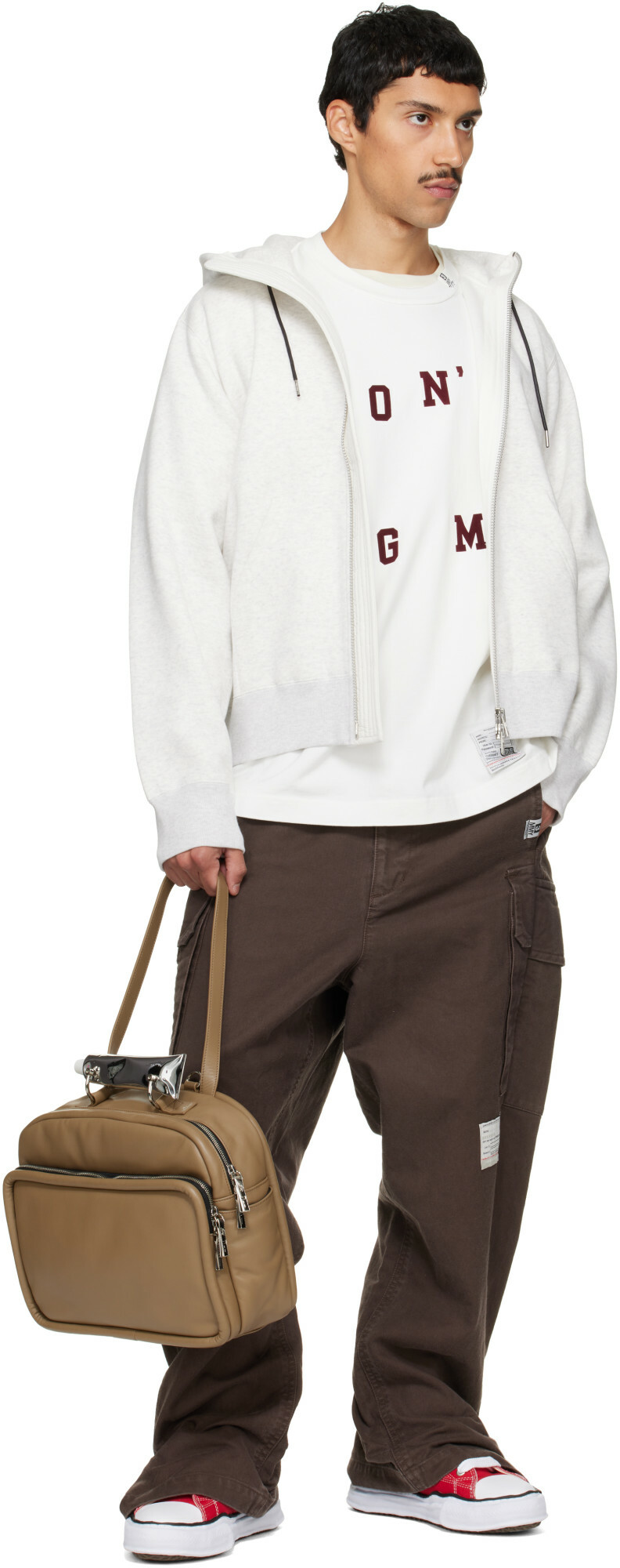 Maison MIHARA YASUHIRO Beige Toothpaste Handle Bag