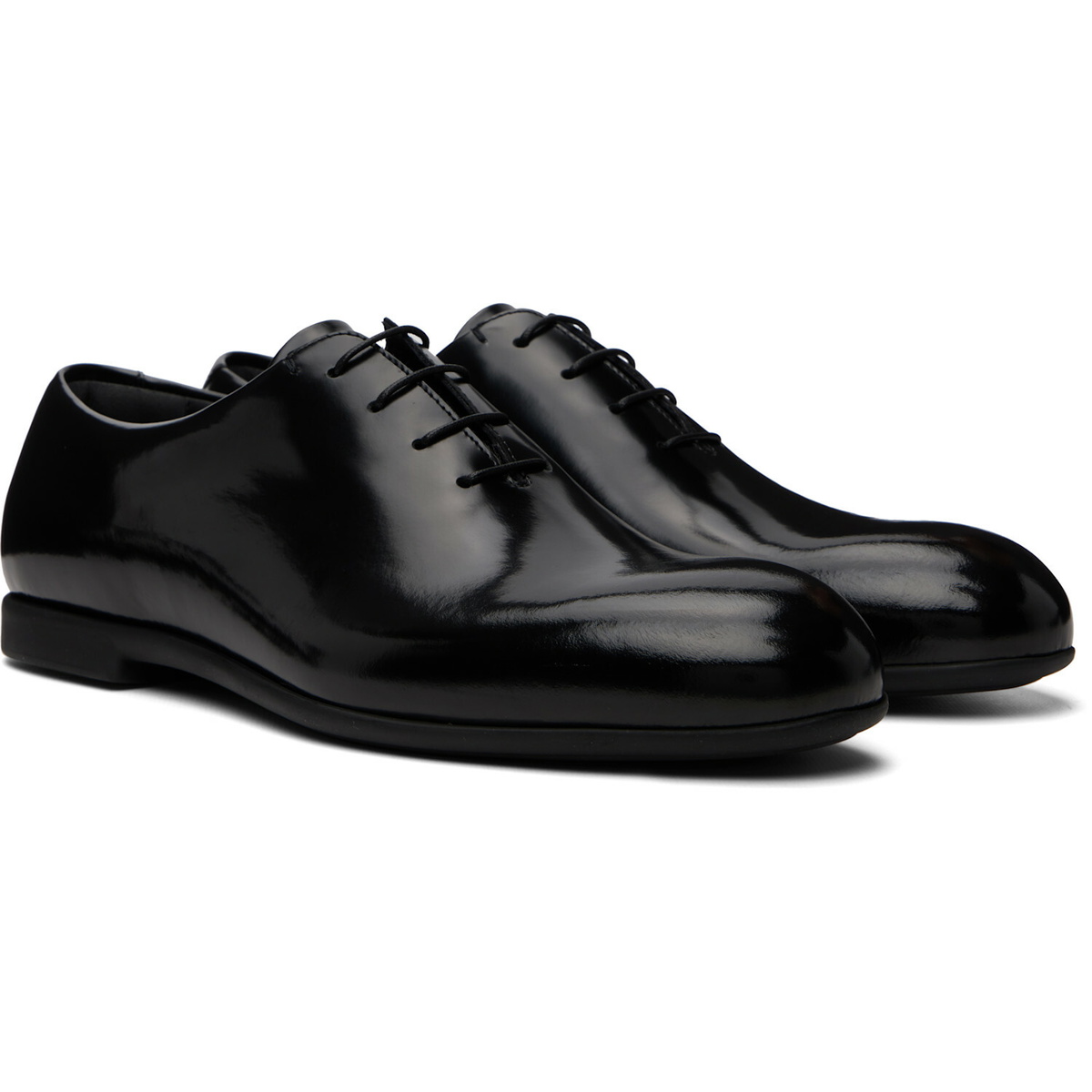 Jil Sander Black Lace-Up Oxfords