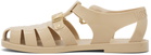 Moschino Beige Jelly Logo Lettering Sandals