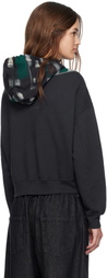 Eckhaus Latta Navy Garment-Dyed Hoodie