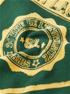 SAINT LAURENT - Logo-Print Cotton-Jersey T-Shirt - Green