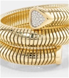 Marina B Trisola Triple 18kt gold bangle with diamonds