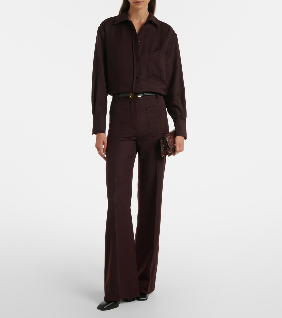 Victoria Beckham Alina virgin wool wide-leg pants