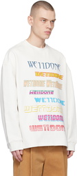 We11done White Printed Sweatshirt