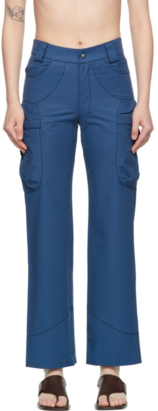 Photo: paria /FARZANEH Blue Cotton Trousers