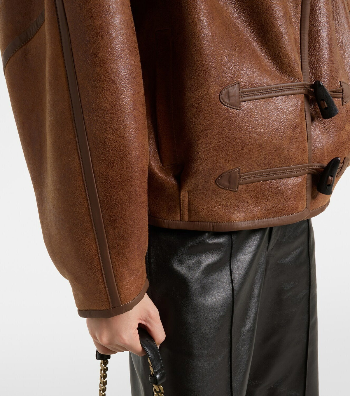 Isabel Marant Amiel shearling-lined leather jacket