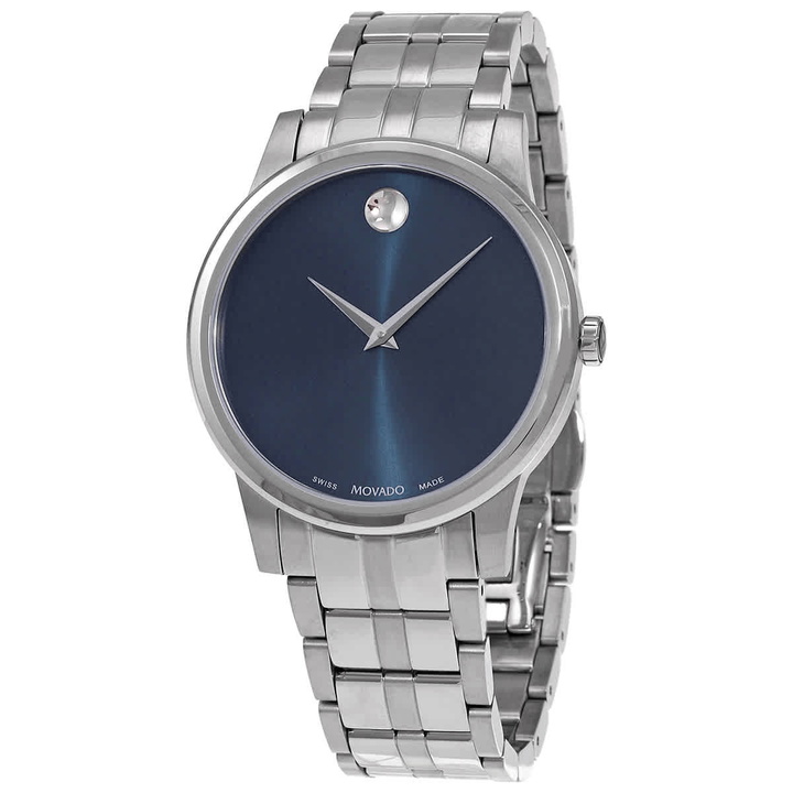 Photo: Movado Quartz Blue Dial Mens Watch 0607534