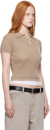 Guest in Residence Taupe Shrunken Polo