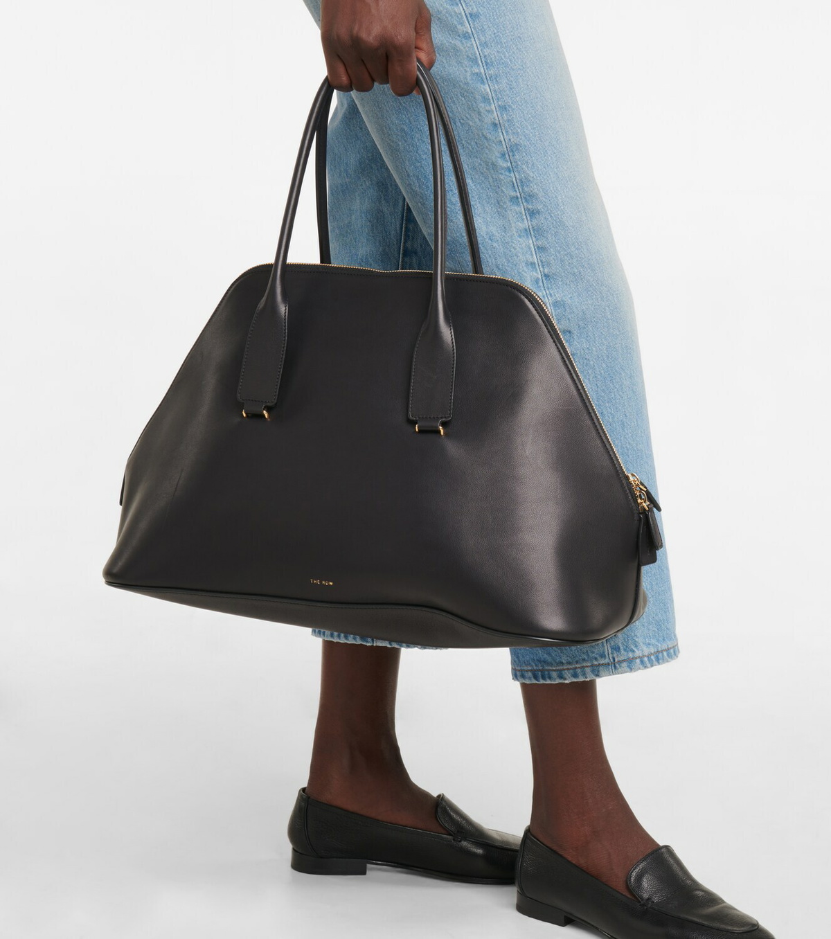 24FW 【THE ROW】 Devon Medium leather tote bag ハンドバッグ THE ROW Devon medium leather tote | NET-A-PORTER