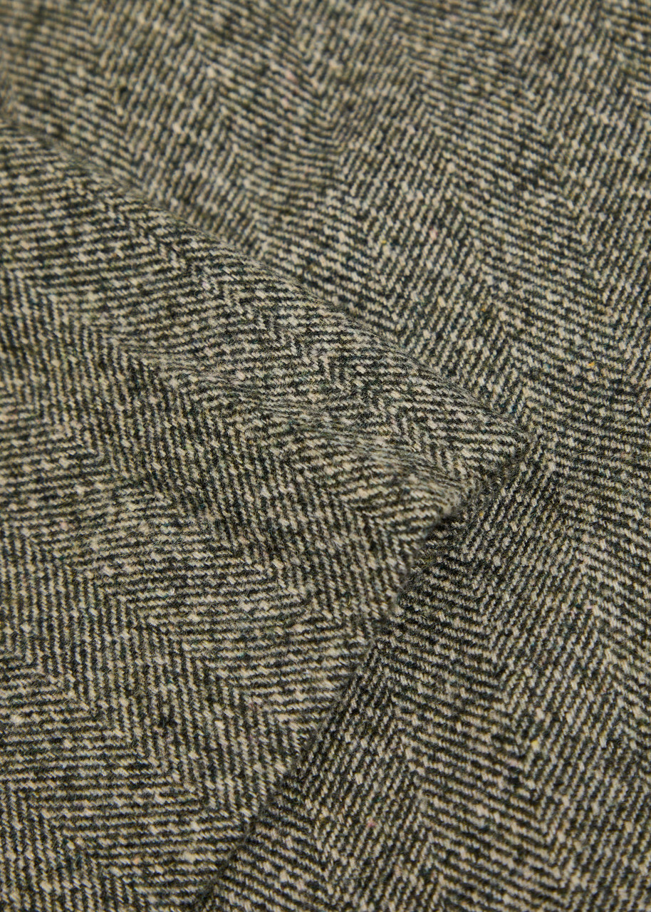 Reformation Carla Herringbone Tweed Mini Skirt Grey