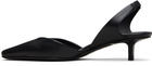 Loulou de Saison Black Betsy Calf Leather Slingback Heels