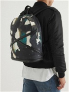 Alexander McQueen - Harness Printed Faux Leather-Trimmed Canvas Backpack - Black