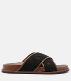 Max Mara Peonie embroidered slides