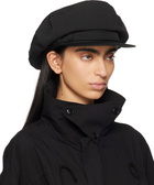 Y's Black Wool Gabardine Motor Cycle Cap