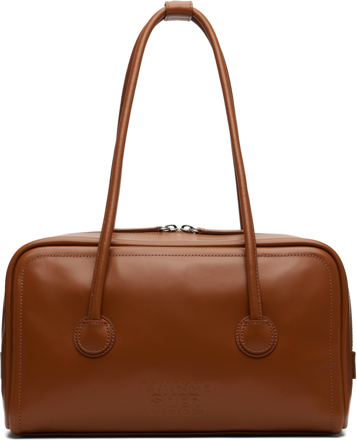 MARGESHERWOOD Brown Soft Boston Small Bag