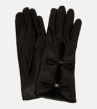 Valentino Garavani VLogo cutout leather gloves