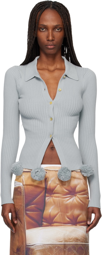 Photo: Conner Ives Blue Pom Pom Cardigan