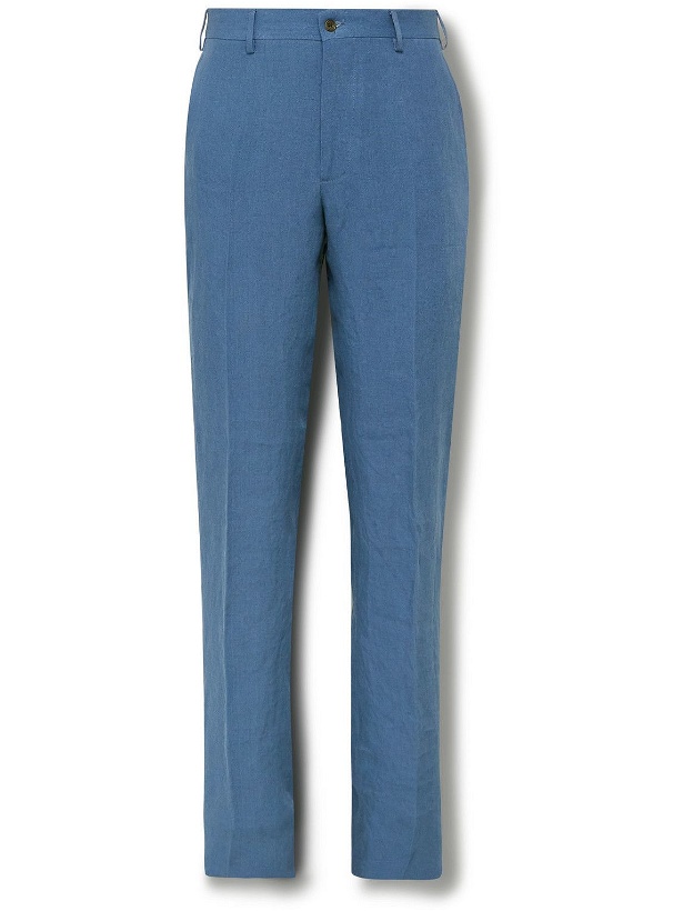 Photo: Anderson & Sheppard - Linen Trousers - Blue