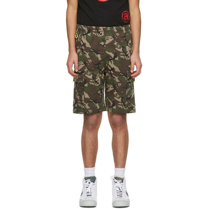 Photo: AAPE by A Bathing Ape Green and Brown Camo Shorts