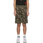 AAPE by A Bathing Ape Green and Brown Camo Shorts