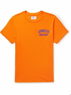 Pasadena Leisure Club - Athletic Dept. Logo-Print Garment-Dyed Cotton-Jersey T-Shirt - Orange