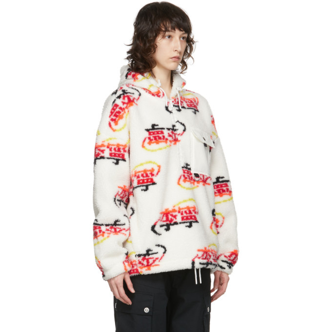 Li-Ning White Print Fleece Hoodie