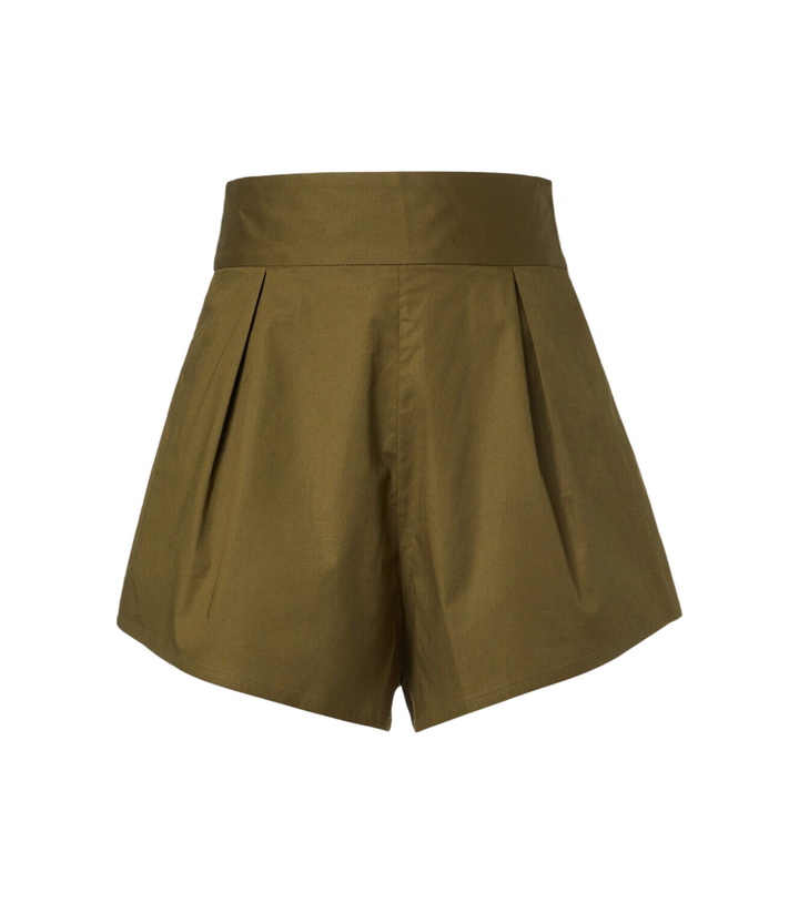 Photo: Adriana Degreas Pleated cotton-blend shorts