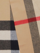 BURBERRY - Check Motif Cashmere Scarf