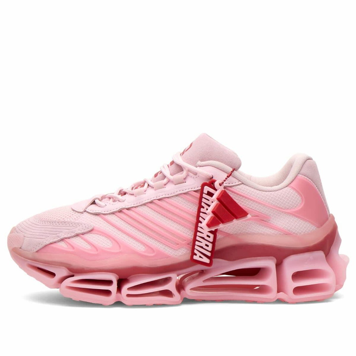 Photo: Adidas Men's x Willy Chavarria Megaride AG Sneaker in Clear Pink/Power Red