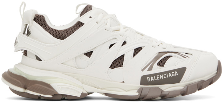 Photo: Balenciaga White & Brown Track Sneakers