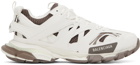 Balenciaga White & Brown Track Sneakers