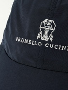 Brunello Cucinelli - Logo-Embroidered Cotton-Twill Baseball Cap - Blue