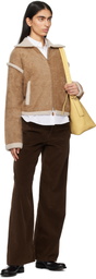 Guest in Residence Tan Grizzly Bomber Jacket