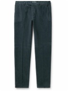 Boglioli - Slim-Fit Tapered Cotton-Blend Corduroy Trousers - Blue