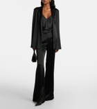Galvan Julianne high-rise satin flared pants