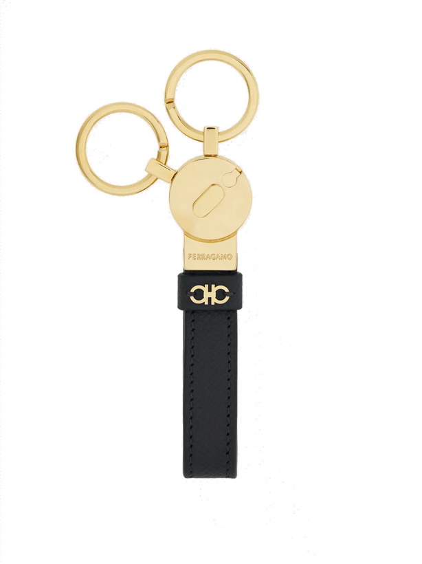 Photo: Ferragamo Mens Gancini key holder in Black