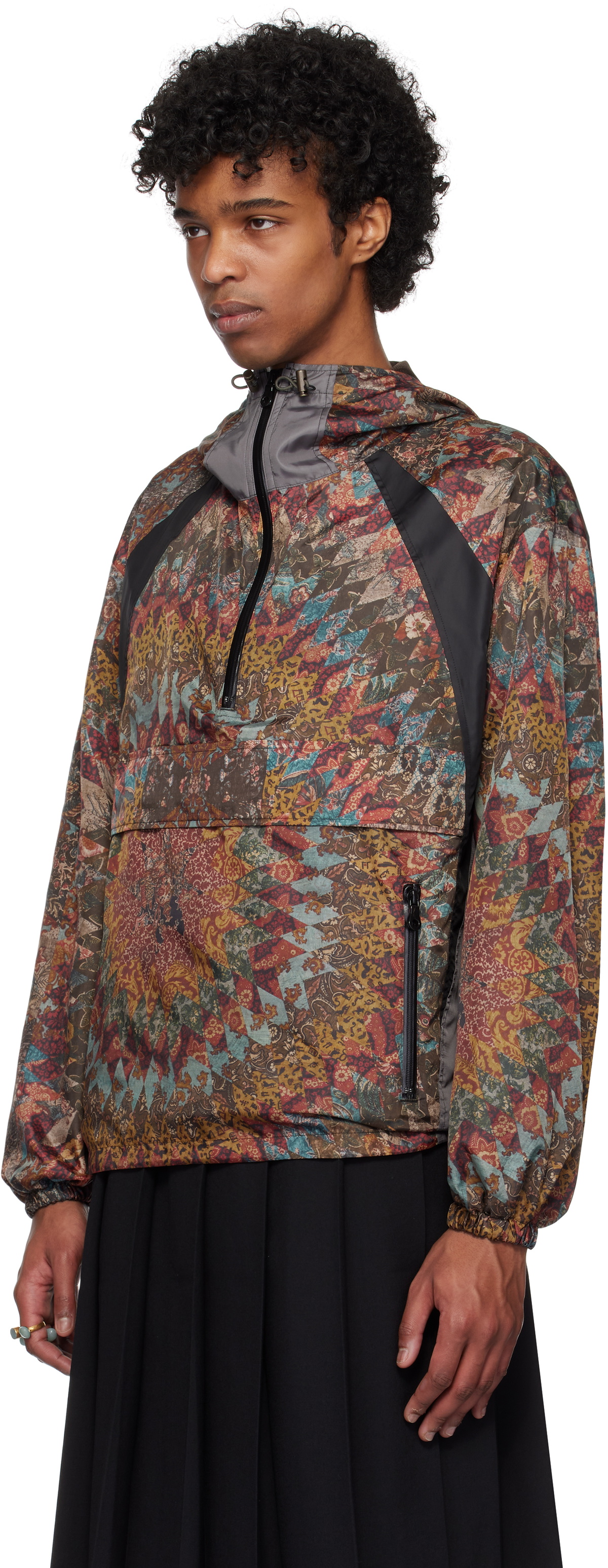 Khoki Multicolor American Quilts-Print Pull-Over Jacket