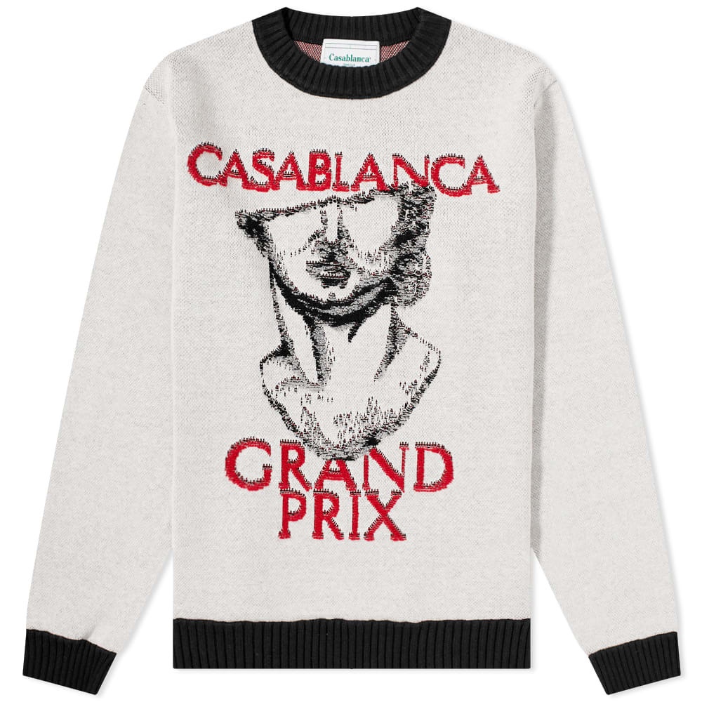 Misc Casablanca Casablanca Jacquard Monogram Knit Sweater in Multicolor Mohair