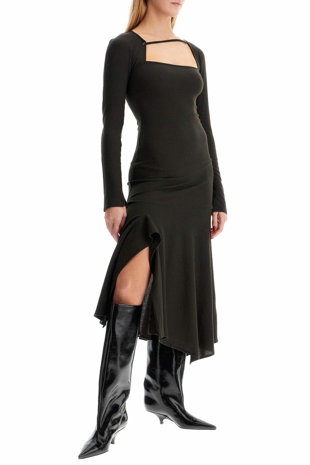 PALOMA WOOL｜DRESSES (Kira (TO3001-248)) PALOMA WOOL kira midi dress in Khaki Paloma Wool