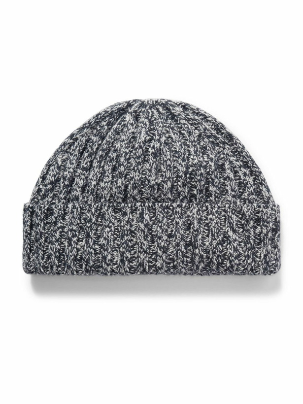 Photo: Loro Piana - Alagna Ribbed Cashmere-Blend Beanie - Blue