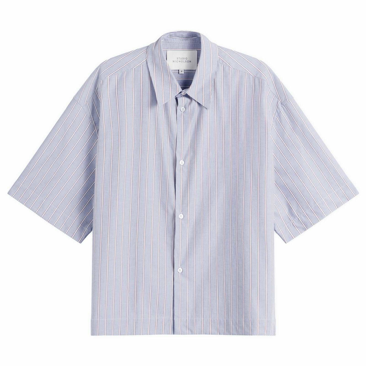 Studio Nicholson Men's Sanko Boxy Shirt in Grey/Brown